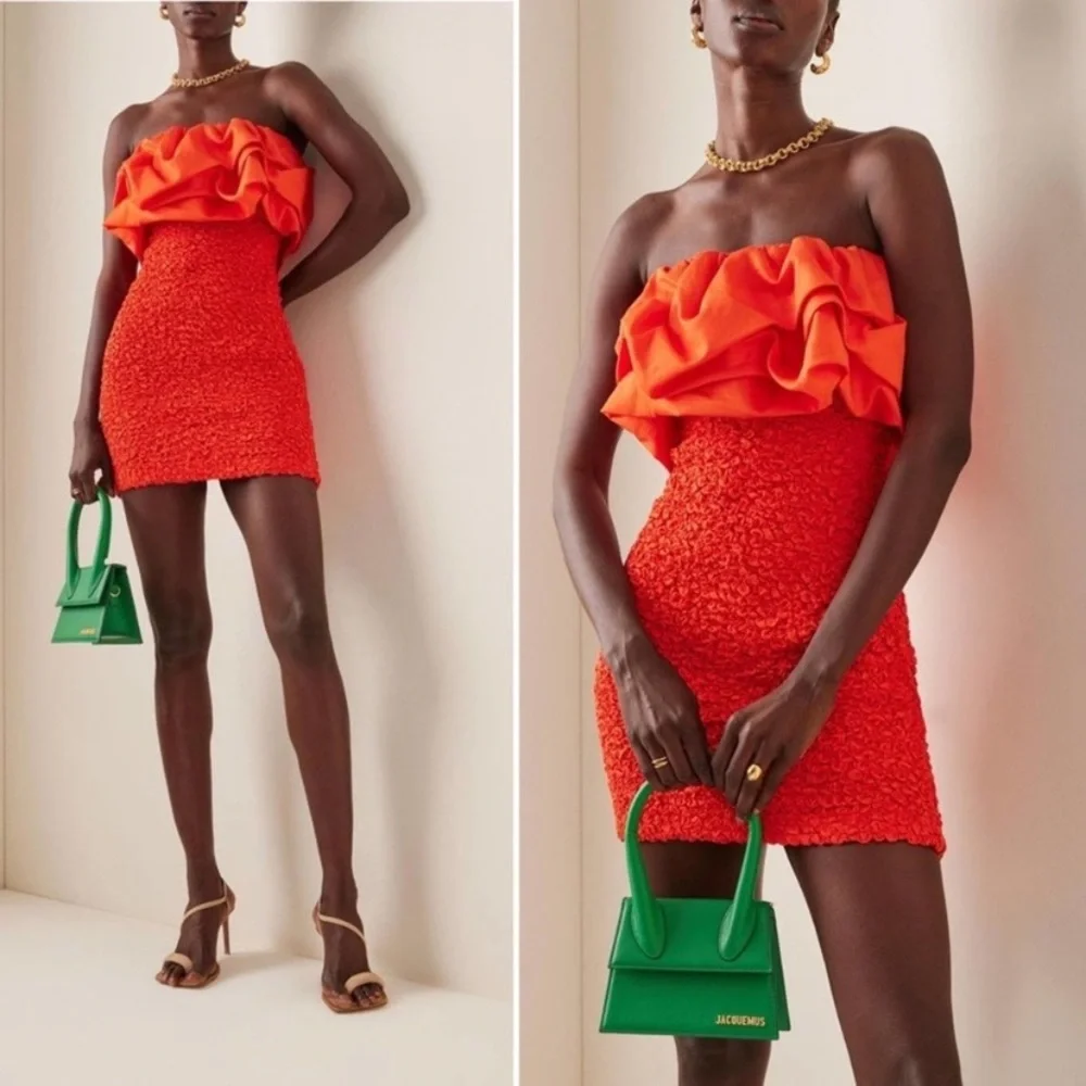 Mara Hoffman Popcorn Mini Dress Strapless cotton bodycon Kenza Medium - Picture 8 of 12